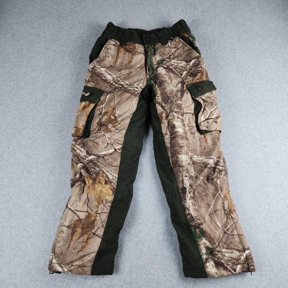 Kings River Pants Youth Small Brown Camo Realtree Xtra Night Forest Scent-Factor
